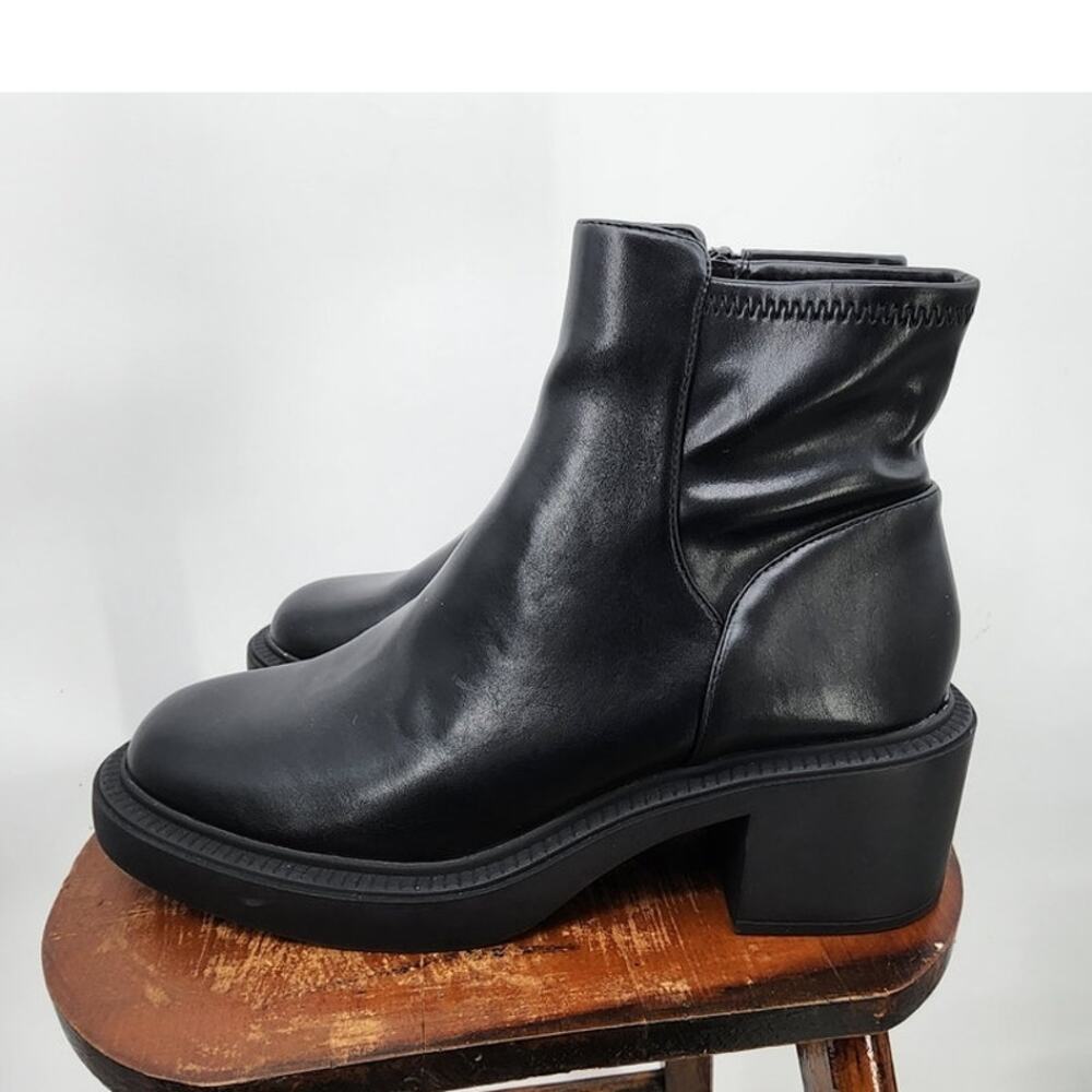New Madden Girl G-Easy Black Platform Ankle Boots Size 11